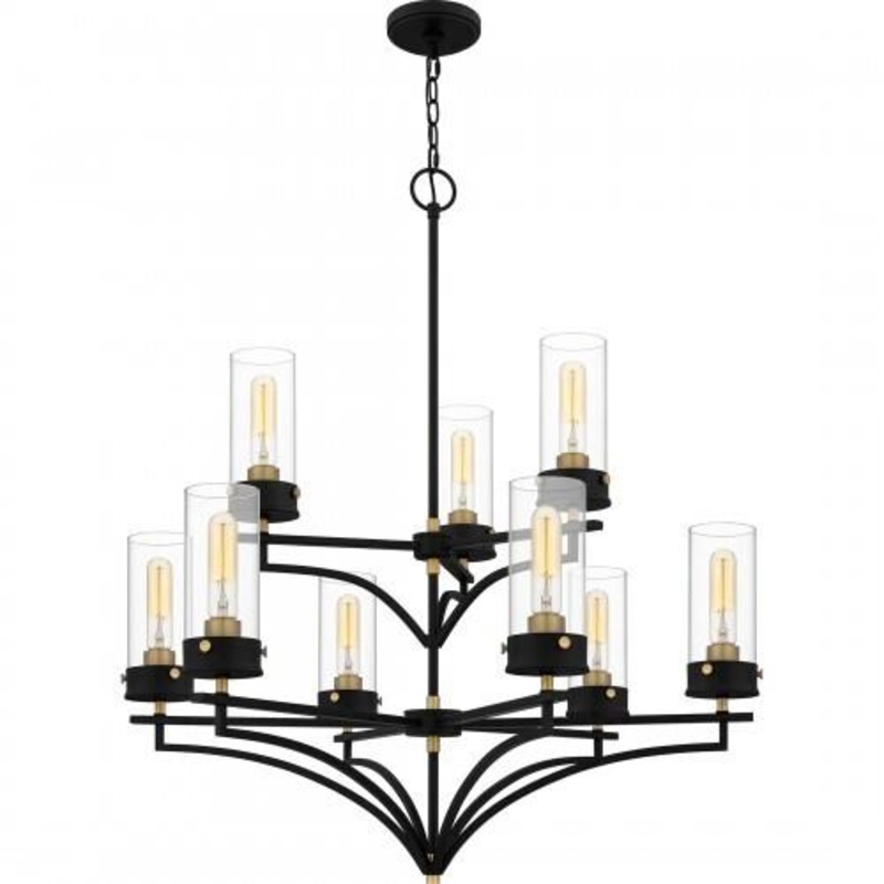 Quoizel HLS5031MBK Hillside Chandelier 9 lights matte black Chandelier