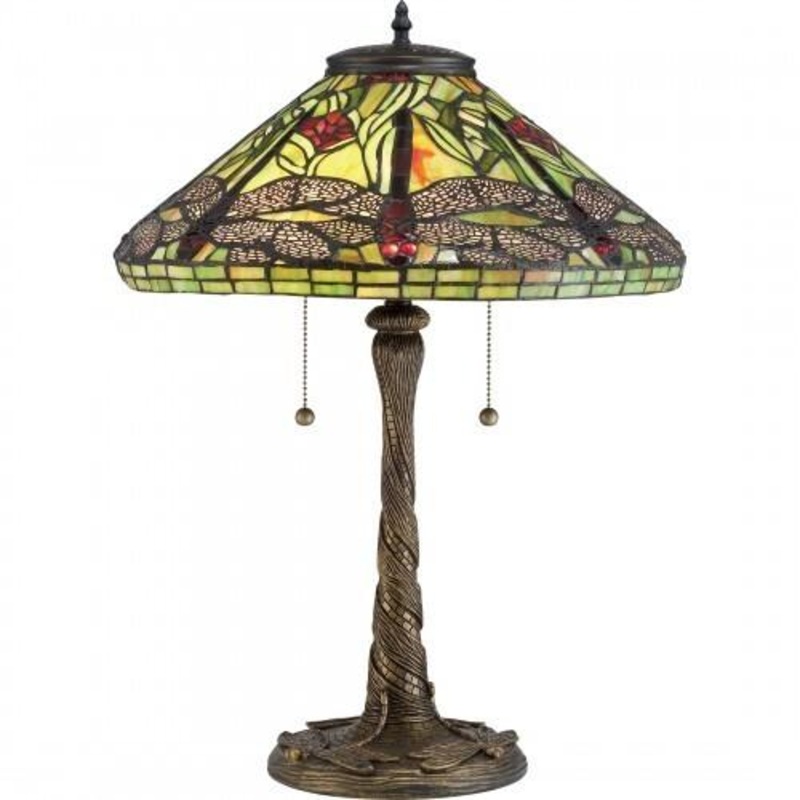 Quoizel TF2598T Jungle Dragonfly Table lamp tiffany 17.5″d Table Lamp