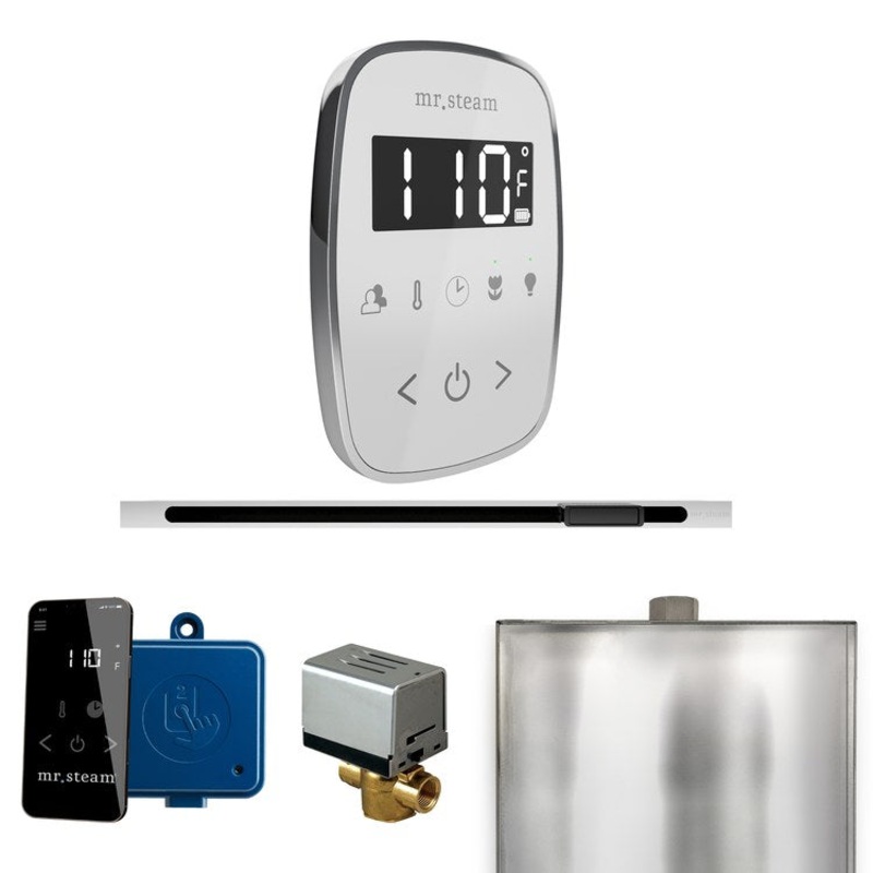 Steam Kit ButlerFlex Linear White/Polished Chrome Control Package for MS90 to MSSUPER3