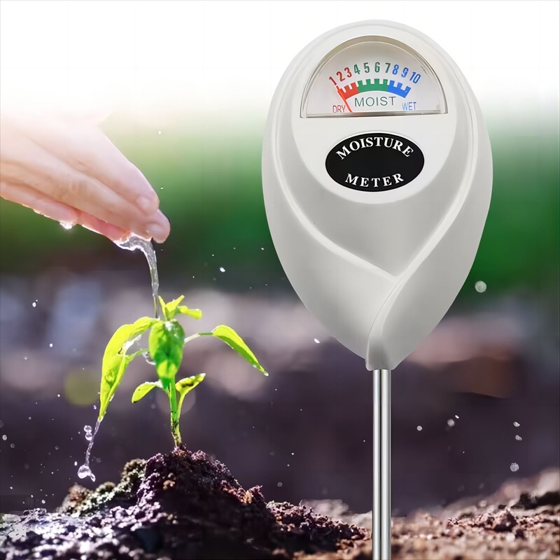 2 Pcs White Soil Moisture Meter – Accurate Plant Water Monitor for Garden & Potted Plants, No Batteries Needed