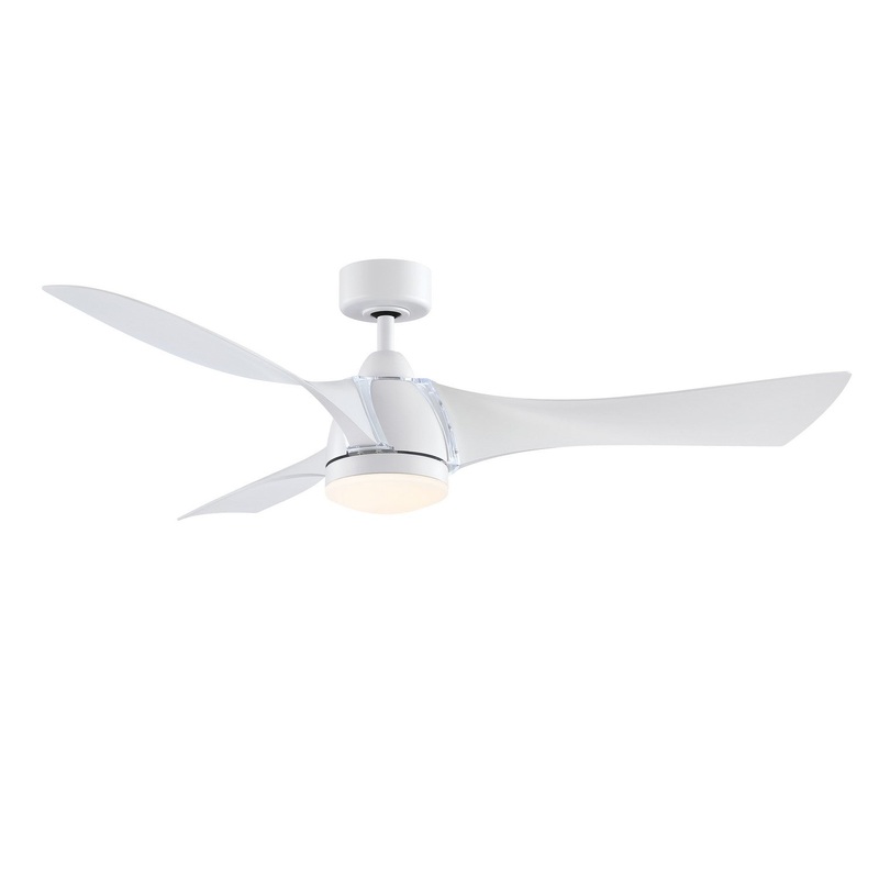 56″Ceiling Fan from the Klear Collection in Matte White Finish by Fanimation