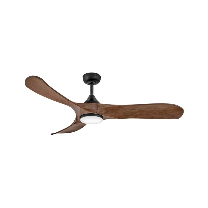 56″ LED Smart Fan from the Swell Illuminated Collection in Matte Black Finish by Hinkley