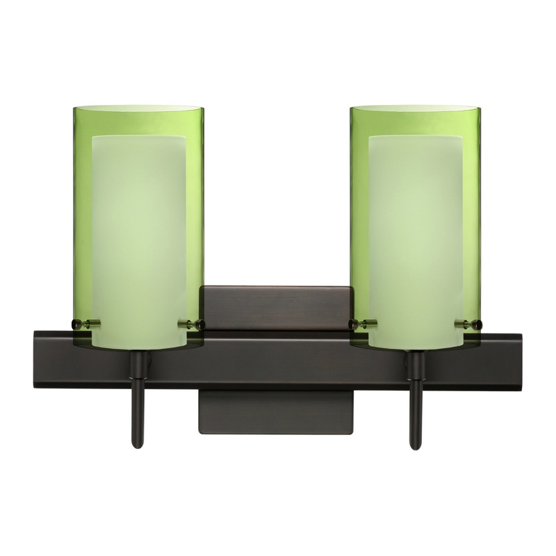 Besa 2SW-L44007-BR-SQ Pahu Two Light Wall Sconce Bronze