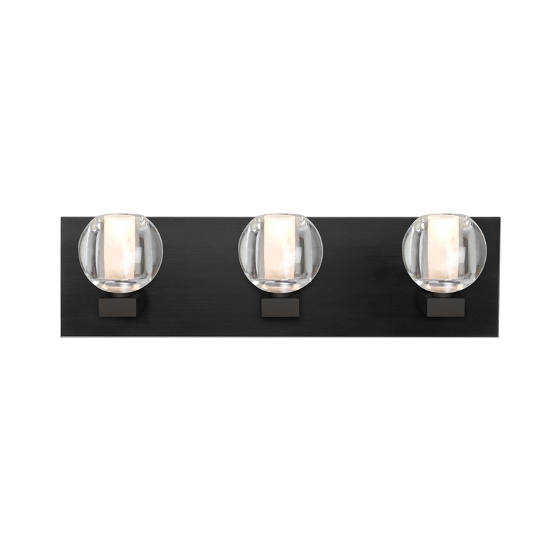 Besa 3WF-BOCACL-BK Besa Boca 3 Vanity Three Light Vanity Black