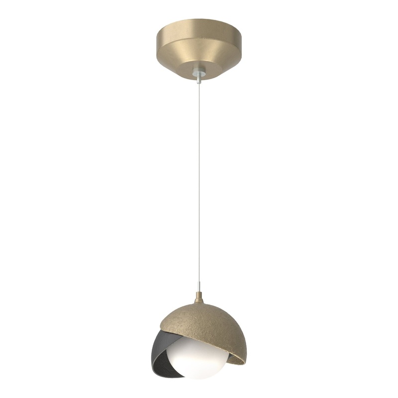 Brooklyn Double Shade Low Voltage Mini Pendant Soft Gold Black