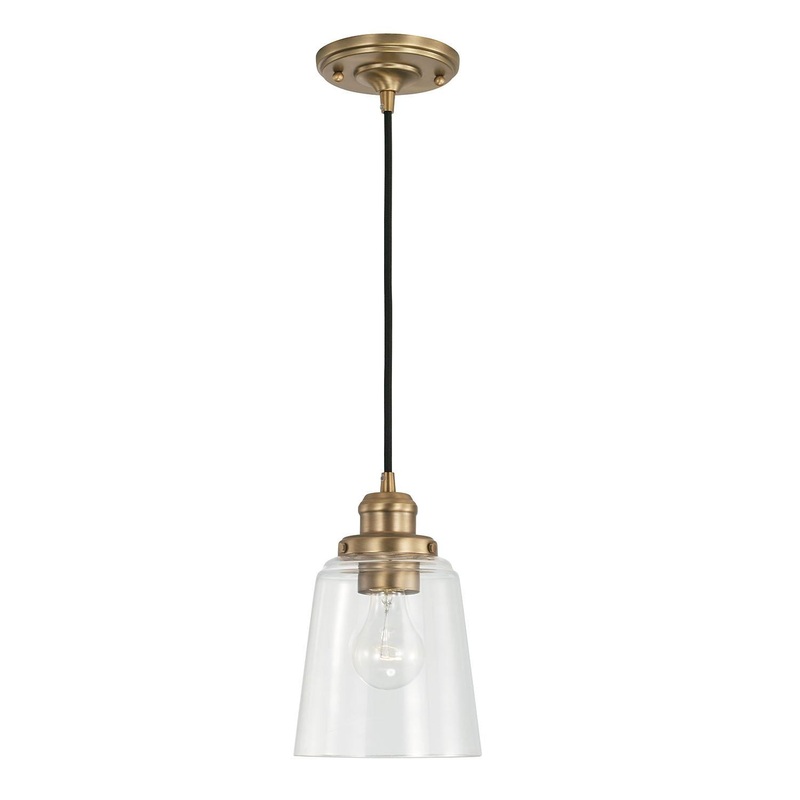 Capital Lighting 3718AD-135 Fallon 1 Light Pendant Aged Brass