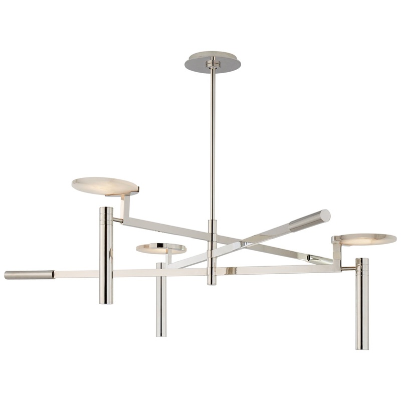 LED Chandelier from the Melange Collection in Polished Nickel Finish by Visual Comfort Signature