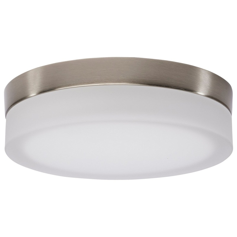 LED Flush Mount from the Pi Collection in Brushed Nickel Finish by Nuvo Lighting
