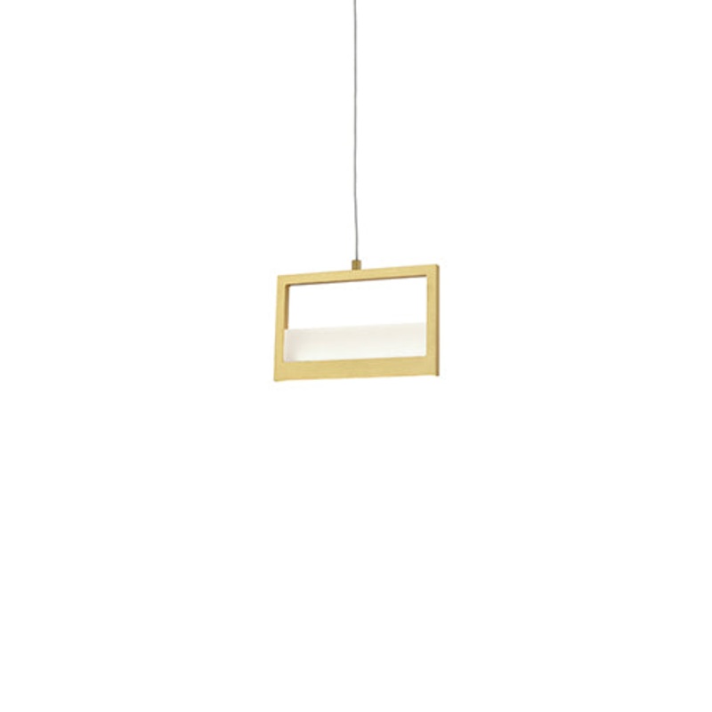 LED Pendant from the Ratio Collection in Brushed Brass Finish by Kuzco Lighting