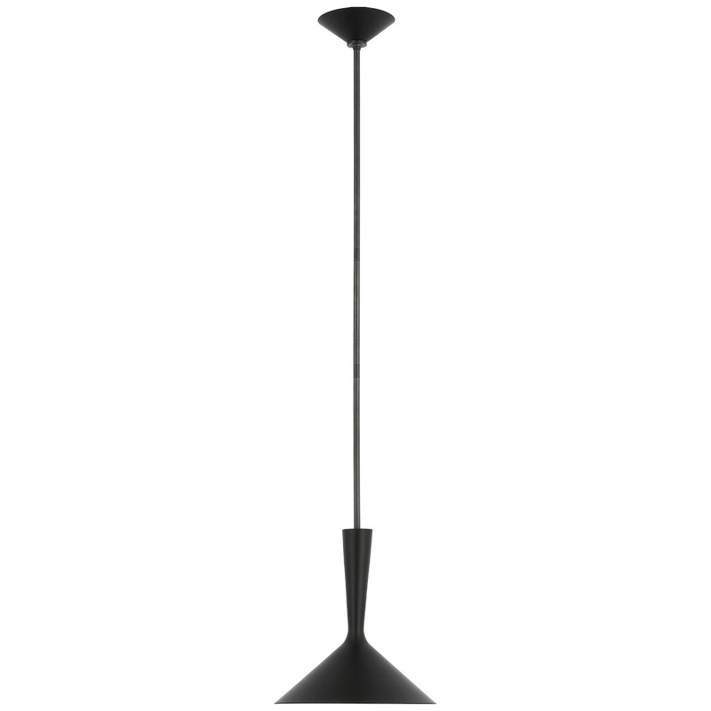 LED Pendant from the Rosetta Collection in Matte Black And Bronze Finish by Visual Comfort Signature