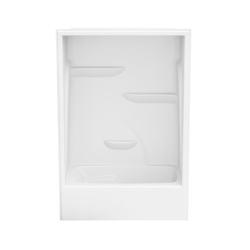 MAAX 103679-000-001-001 M260 60 x 34 Acrylic Alcove Left-Hand Drain One-Piece Tub Shower in White