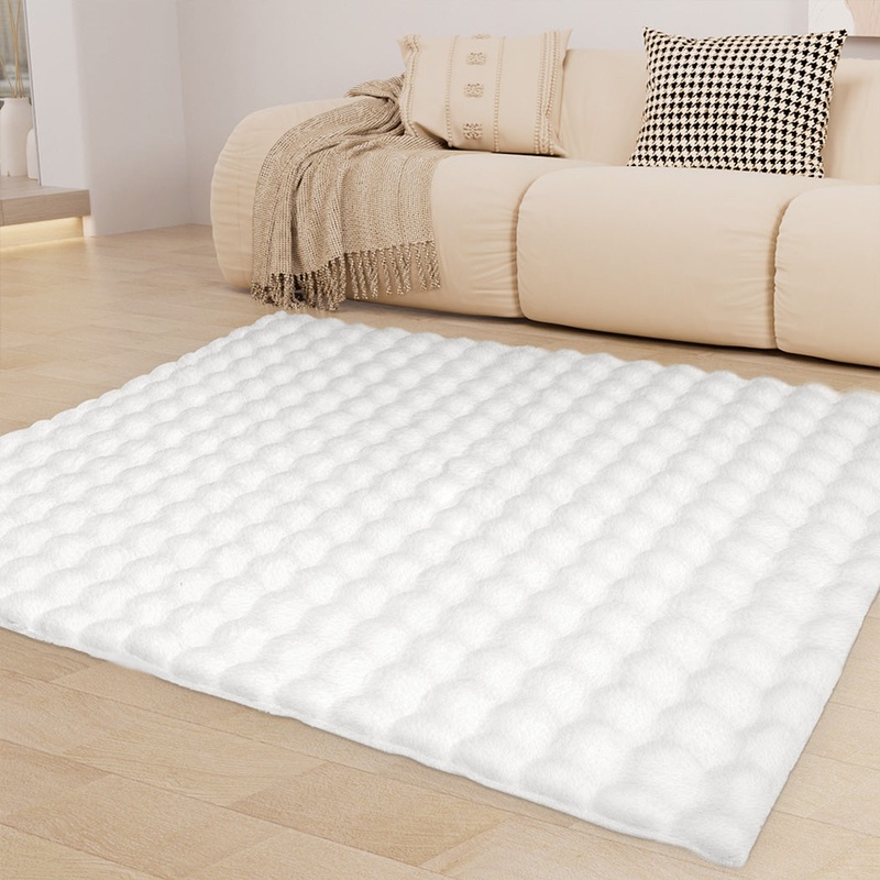 Marlow Floor Rug Carpet Fluffy Faux Rabbit Fur 80x120CM