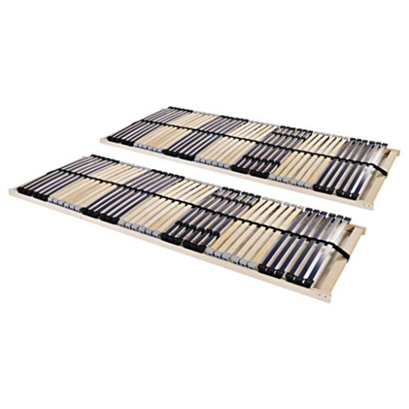 SKM Reti a Doghe 2 pz 7 Zone con 42 Doghe in Legno 90×200 cm (21kg)
