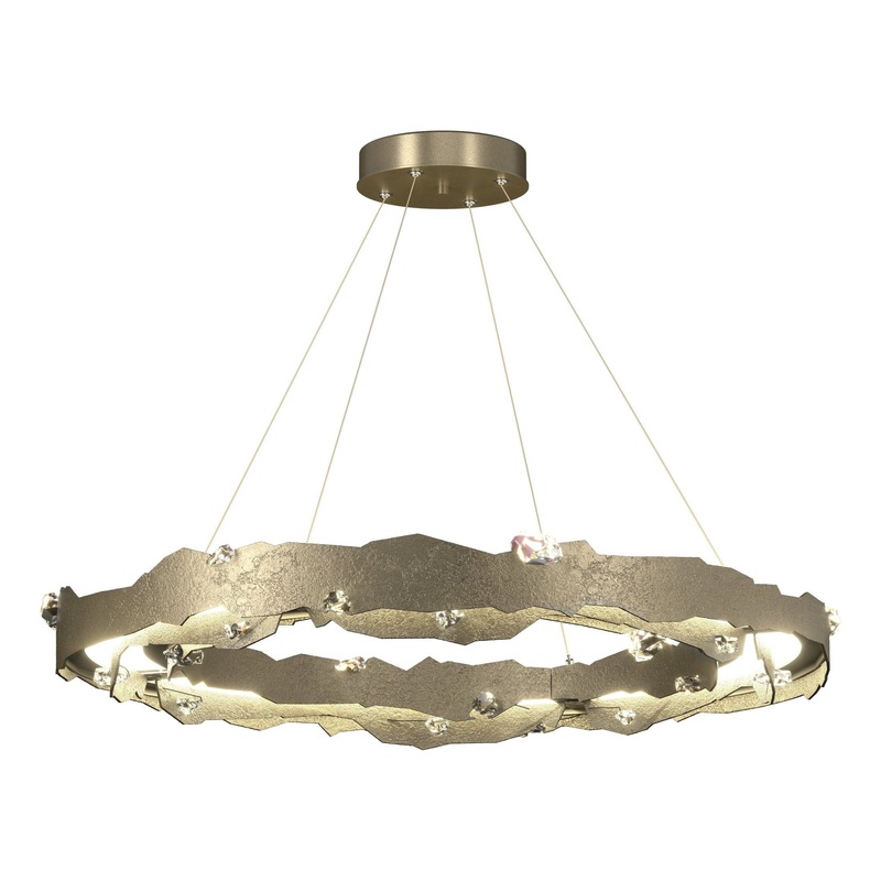 Trove LED Circular Pendant Soft Gold