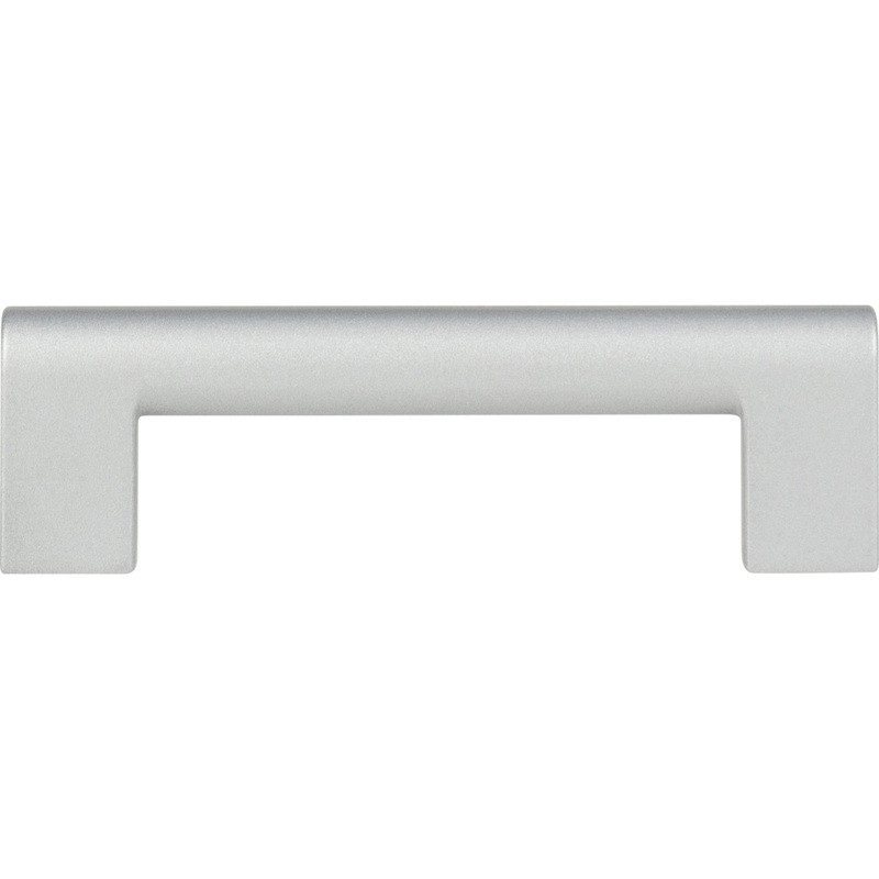 Atlas Homewares Round Rail Pull 3 3/4 Inch (c-c) Matte Chrome