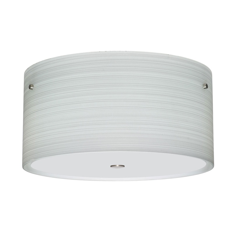 Besa 1KM-4008KR-SN Tamburo Three Light Ceiling Mount Satin Nickel (Discontinued)