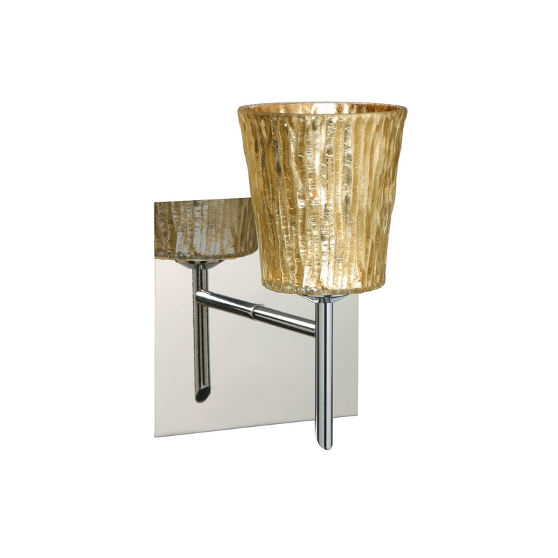 Besa 1SW-5125GF-CR-SQ Nico One Light Wall Sconce Chrome