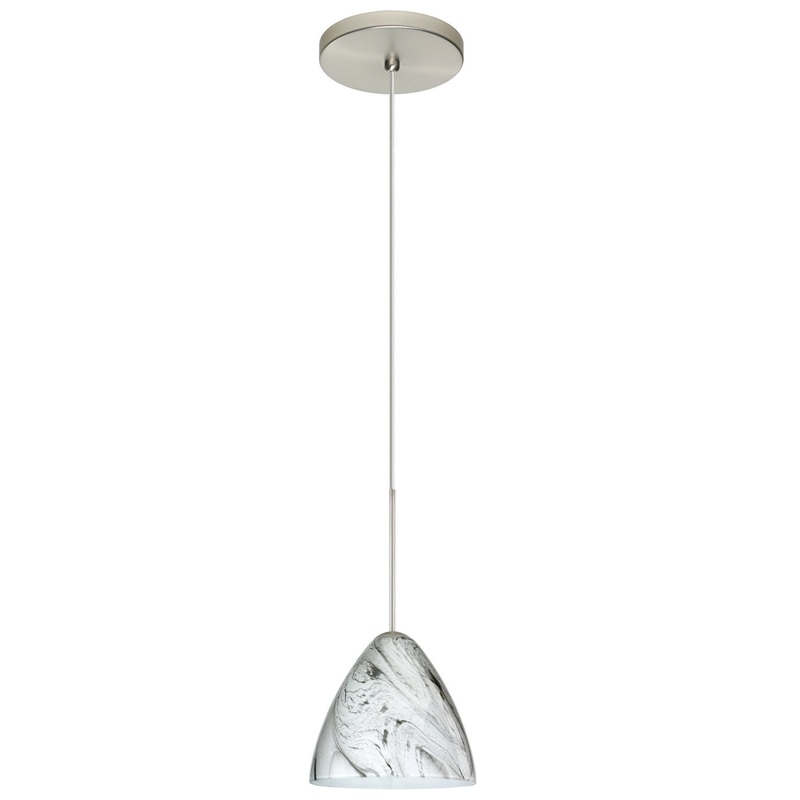 Besa 1XT-1779MG-LED-SN Mia One Light Pendant Satin Nickel