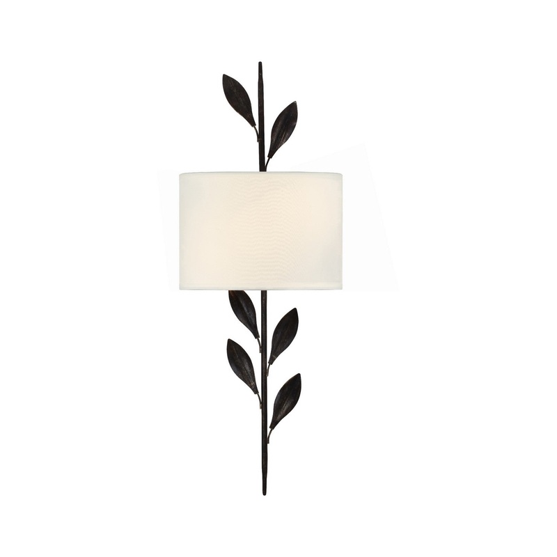 Crystorama 501-EB Broche Two Light Wall Sconce English Bronze