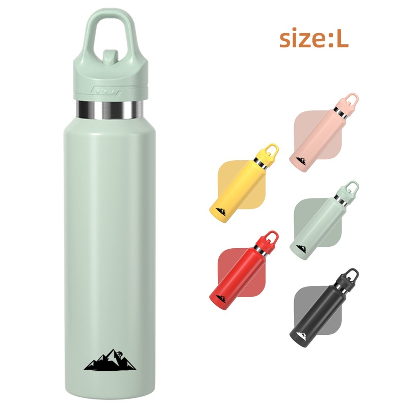 Green 680ml Insulated Stainless Steel Water Bottle – Leakproof One-Click Lid Thermal Flask for Hot & Cold Drinks