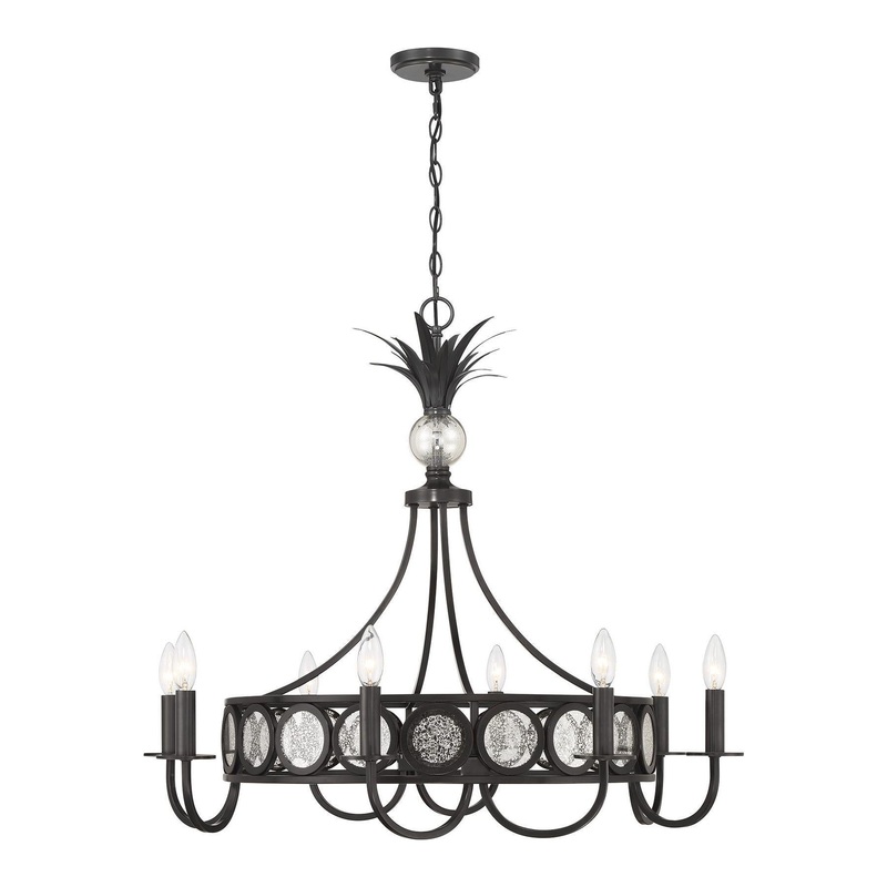 Hearst 8-Light Chandelier Black Tourmaline