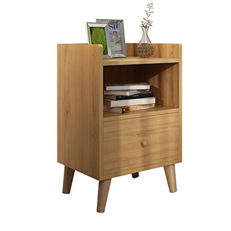 HYY-YY Comodino Industriale Comodino In Legno Comodino Impilabile Tavolo Comodino Comodino Per Archiviazione Comodino Comodino Per Piccoli Spazi Comodini (Colore: Beige, Dimensioni: 37cmX34cmX58cm)