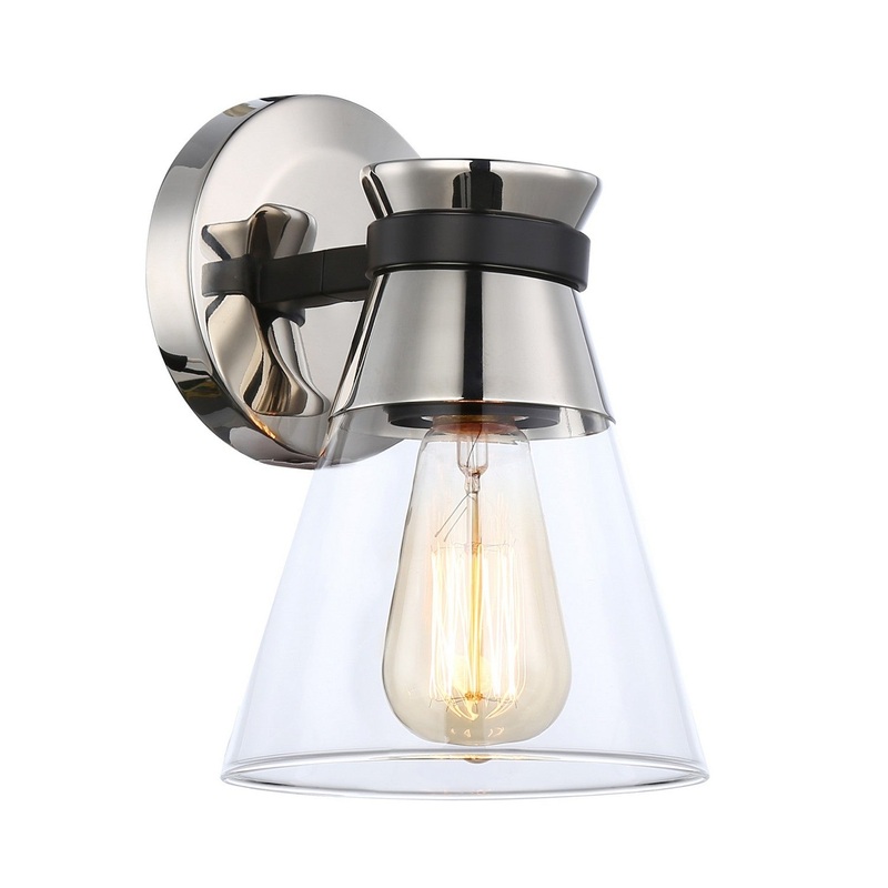 Kanata Wall Sconce – Black & Brushed Nickel