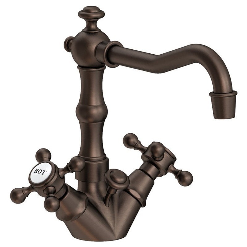 Lavatory Faucet Chesterfield 2 Cross ADA English Bronze 1.2 Gallons per Minute Brass Spout Height 5-1/4 Inch