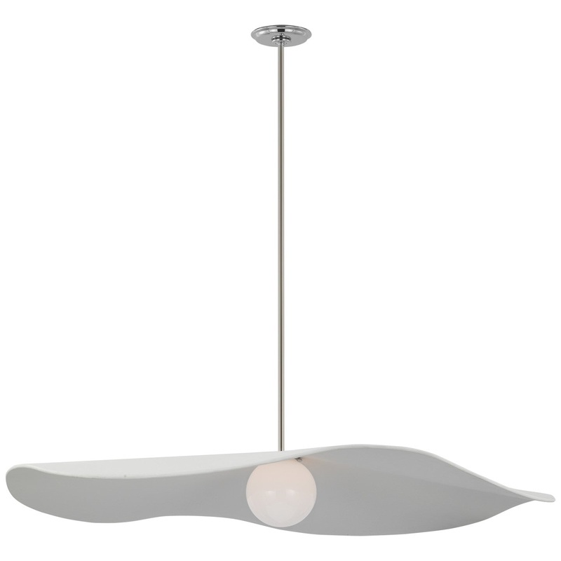 LED Pendant from the Mahalo Collection in Polished Nickel Finish by Visual Comfort Signature