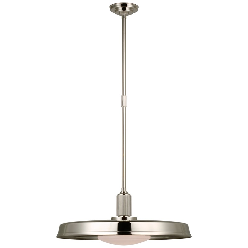 LED Pendant from the Ruhlmann Collection in Polished Nickel Finish by Visual Comfort Signature