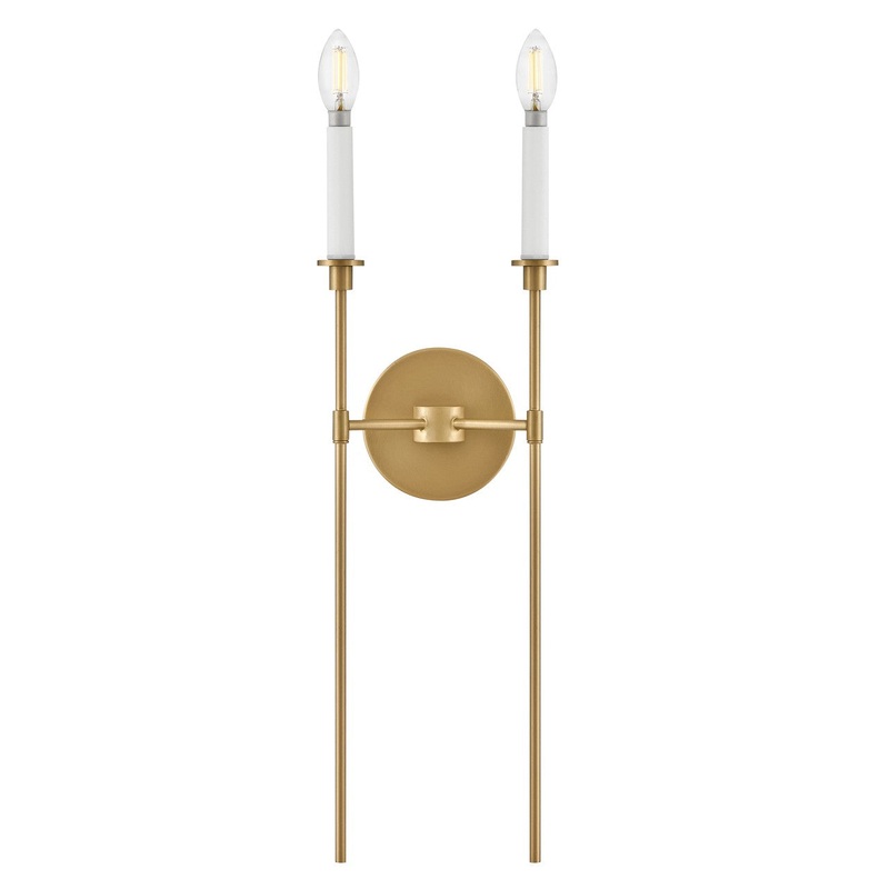 LED Wall Sconce from the Hux Collection in Lacquered Brass Finish by Lark