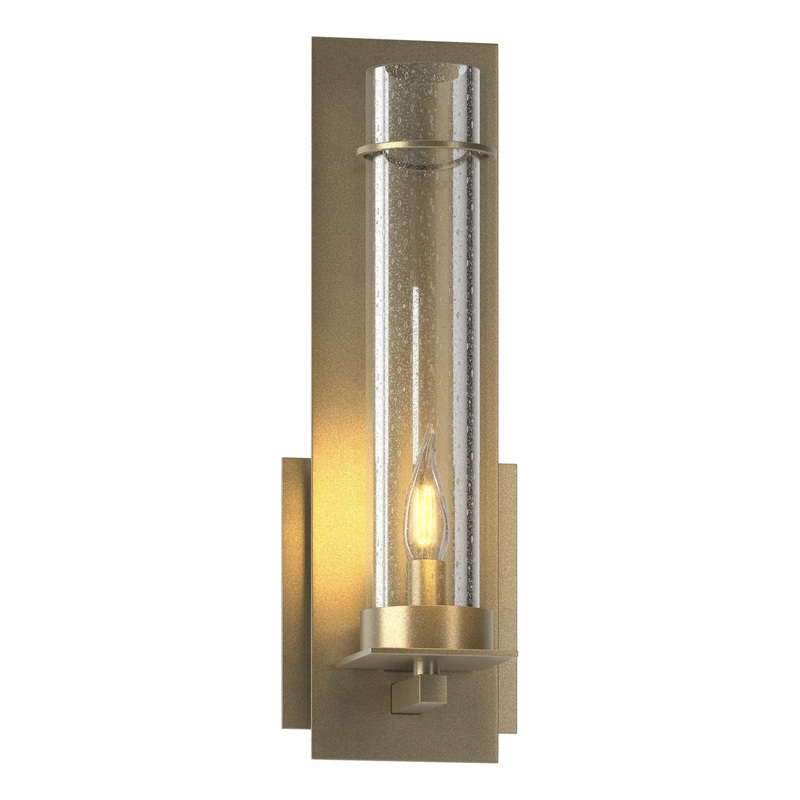 New Town Sconce Soft Gold Seeded Clear Glass (II)