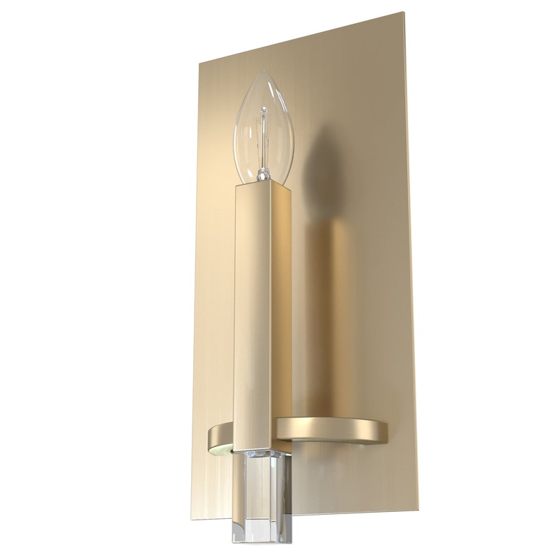 One Light Wall Sconce from the Sunjai Collection in Alturas Gold Finish by Hunter