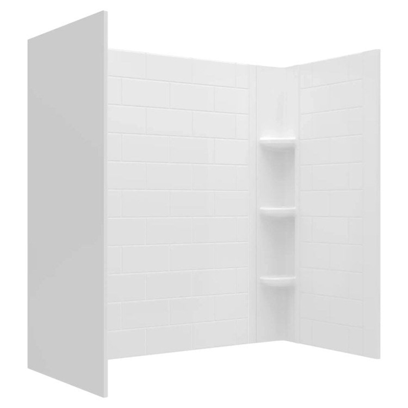 Tub Wall Princeton Pro 60 x 30 Inch White Direct to Stud Tile