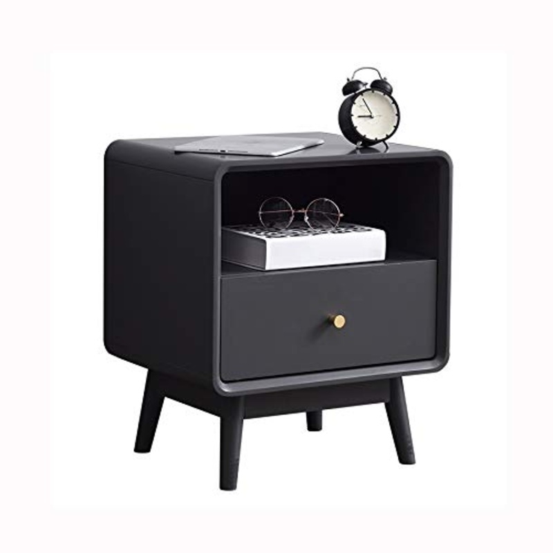 WALNUTA Comodino Camera da Letto in Legno Massello Moderno Semplice