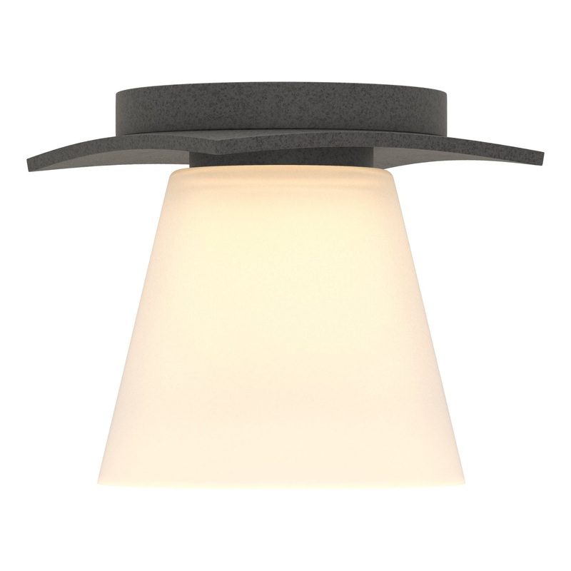 Wren Flush Mount Natural Iron Opal Glass (GG)