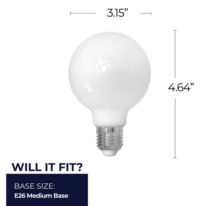 8.5 Watt G25 Milky, 800  Lumens, E26 base, 120 Volt Light Bulb by Bulbrite
