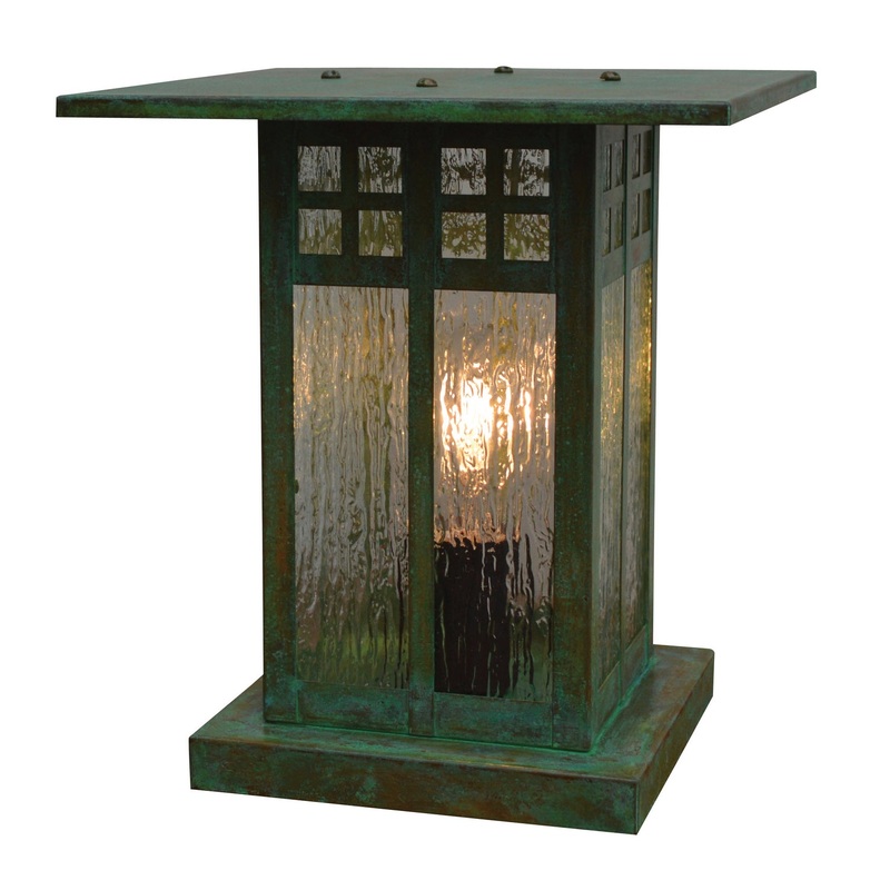 Arroyo GC-9RM-VP Glasgow One Light Column Mount Verdigris Patina