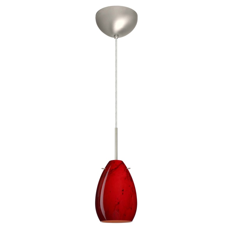 Besa 1BC-1713MA-SN Pera One Light Pendant Satin Nickel