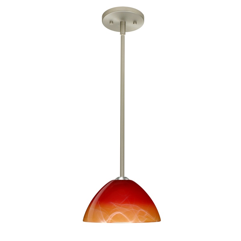 Besa 1TT-4201SL-LED-SN Tessa One Light Pendant Satin Nickel