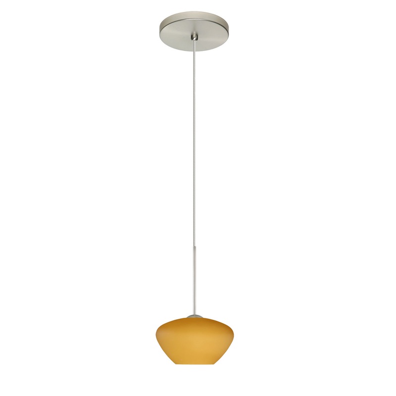Besa 1XT-541080-LED-SN Peri One Light Pendant Satin Nickel