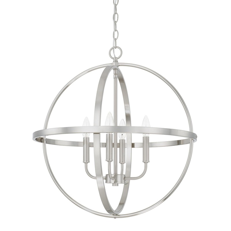 Capital Lighting 317542BN Hartwell 4 Light Pendant Brushed Nickel