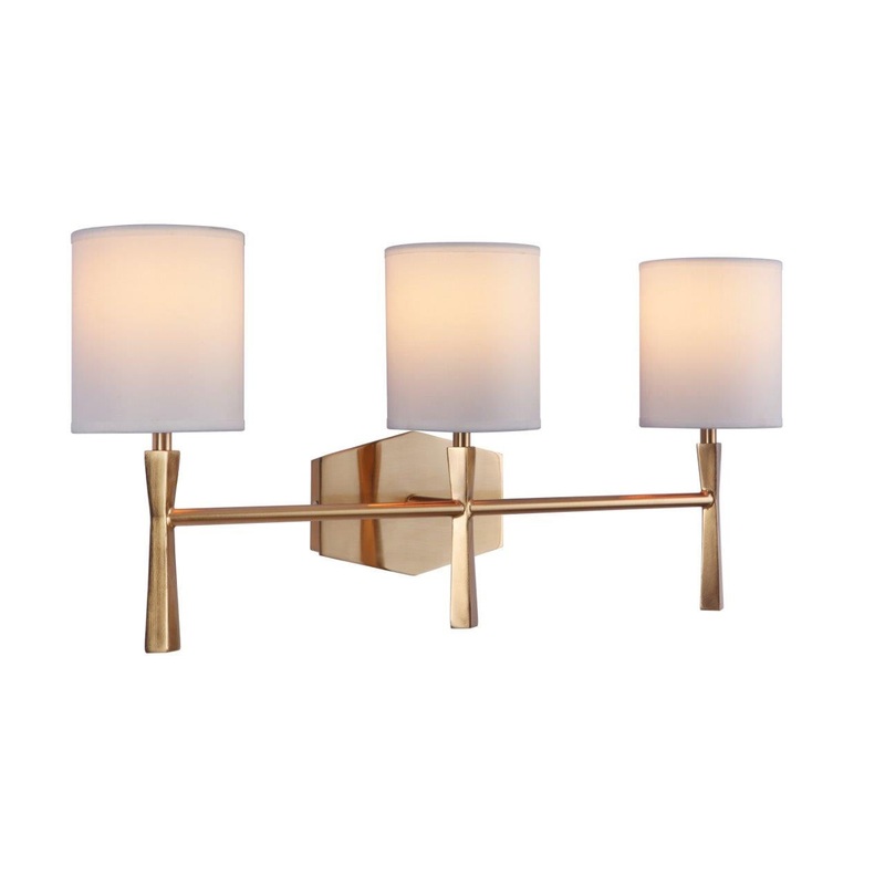 Craftmade 16023SB3 Chatham Three Light Vanity Satin Brass