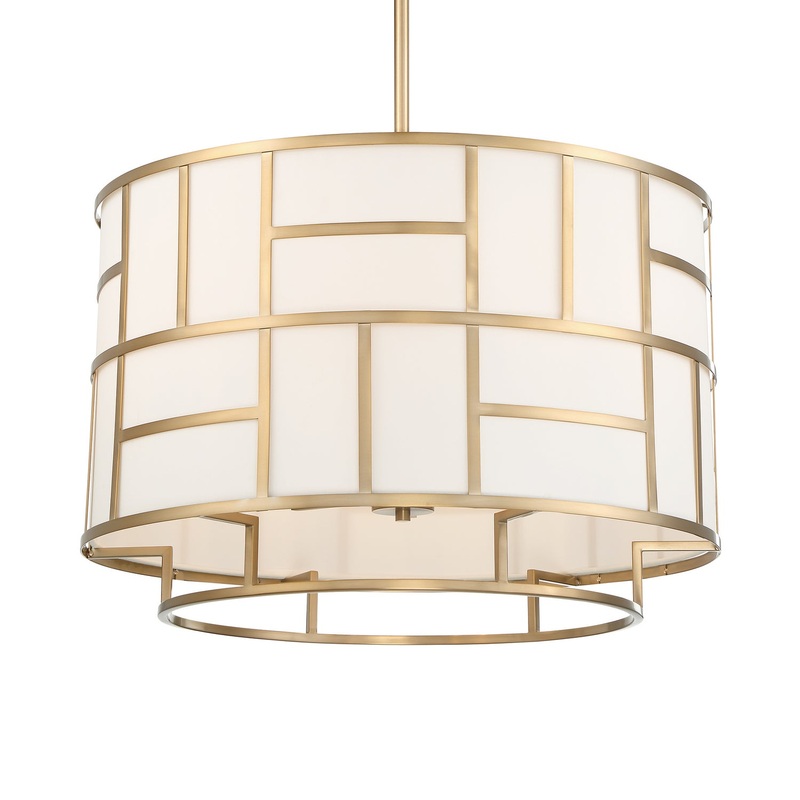 Crystorama DAN-406-VG Danielson Six Light Chandelier Vibrant Gold