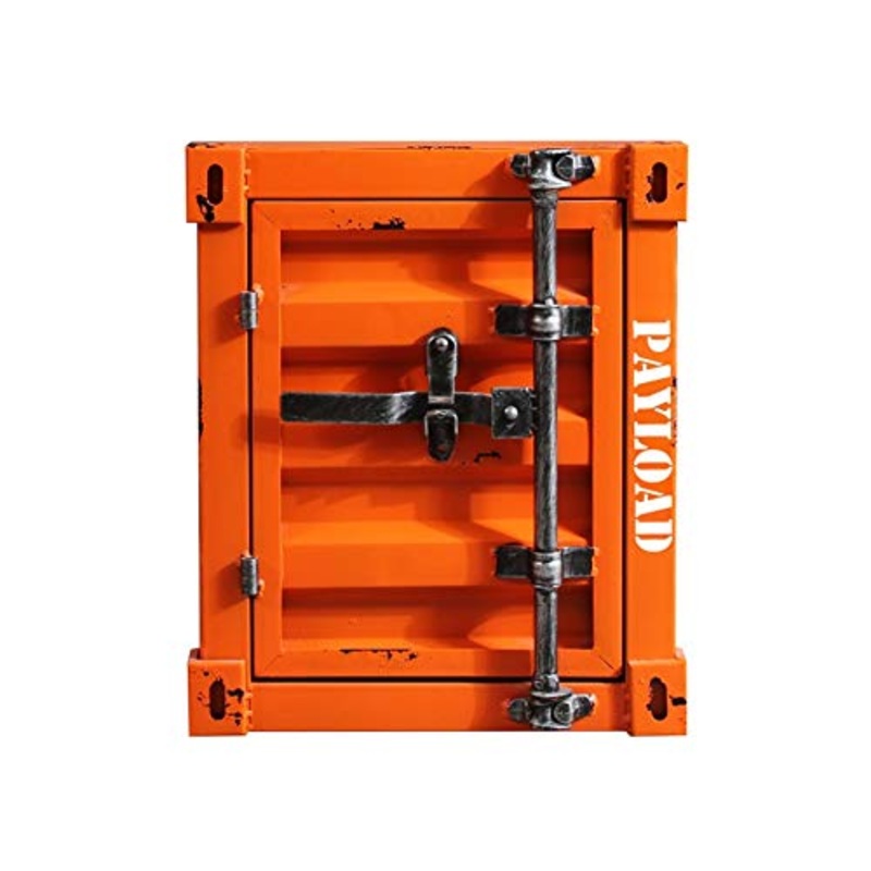 H-Comodini Camera Tavolino Laterale Comodino Contenitore Cabinet Industriale del Vento Locker Blocco Ferro Piccolo Governo di Immagazzinaggio (Color : B)