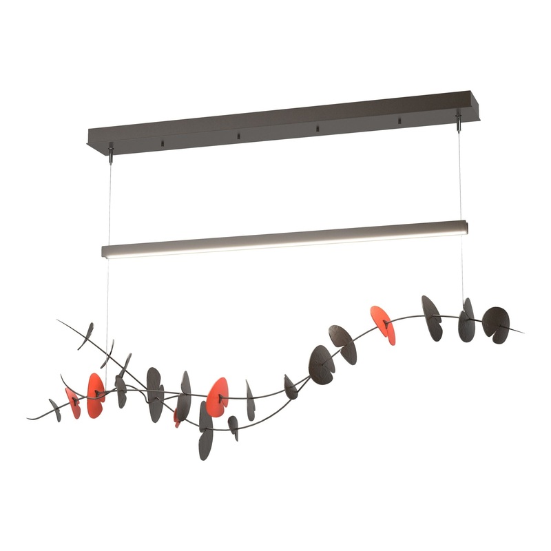 Lily LED Pendant Oil Rubbed Bronze Satin Red