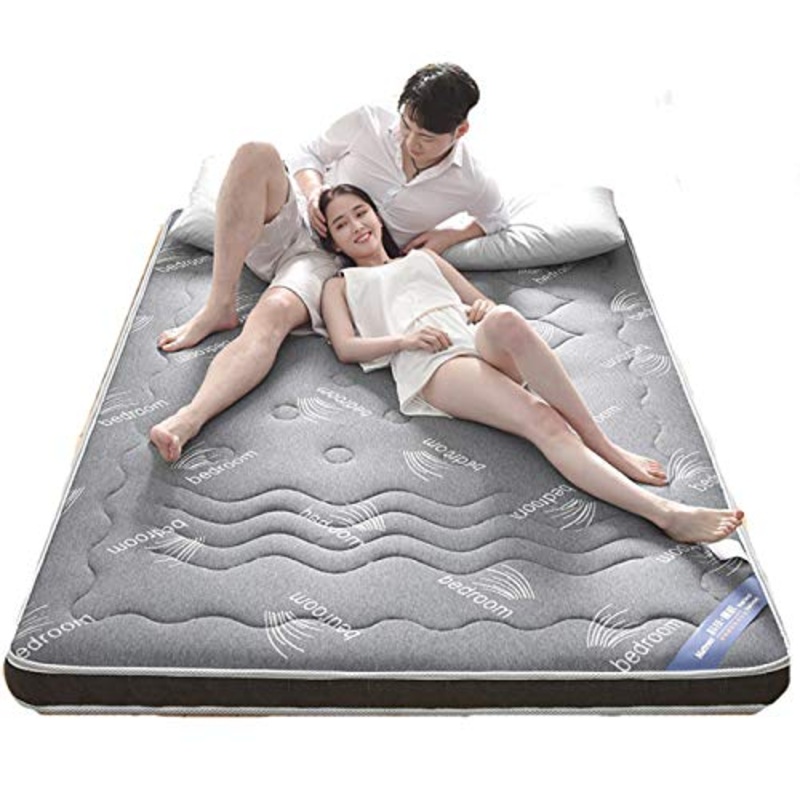 Materasso Futon Pieghevole Lattice Naturale Materassi Letto Futon Antiscivolo Tatami Materasso Pad Tappetino Tappeto Letto A Pelo Letto Pigro Stuoie Per Camera Da Letto E Ufficio,Grey-120*200cm