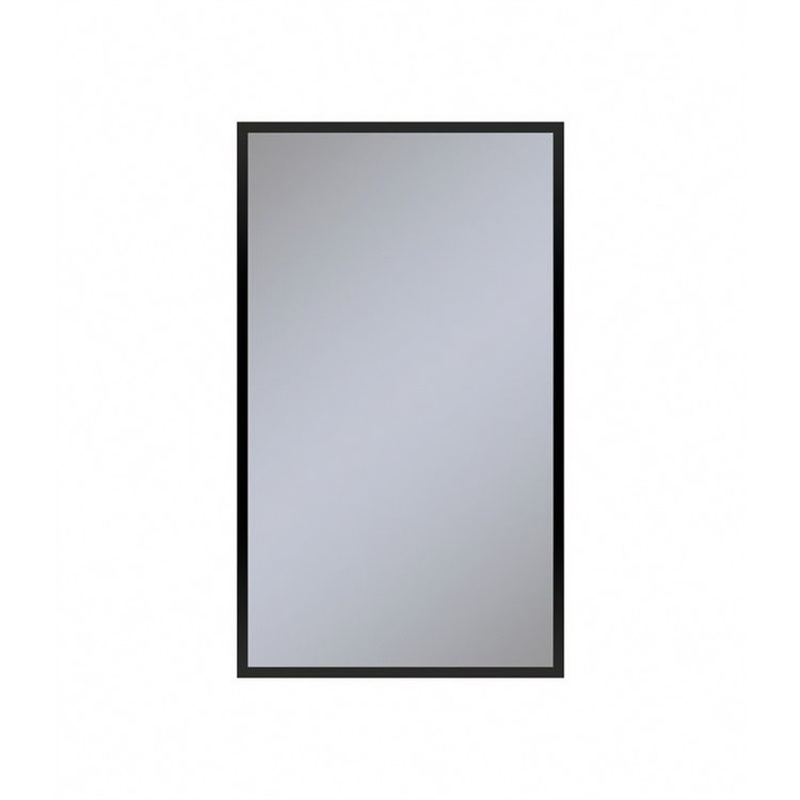 Medicine Cabinet Profiles 24W x 40H x 4D Inch 1 Doors Mirror Matte Black Flat Top Reversible Non-Electric