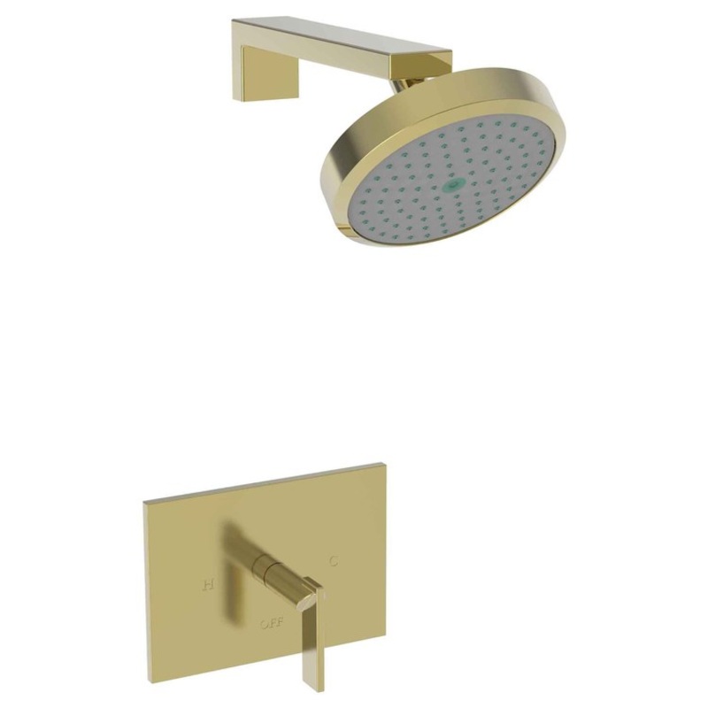 Metro Pressure Balance Shower Trim with Lever Handle – Polished Brass Uncoated