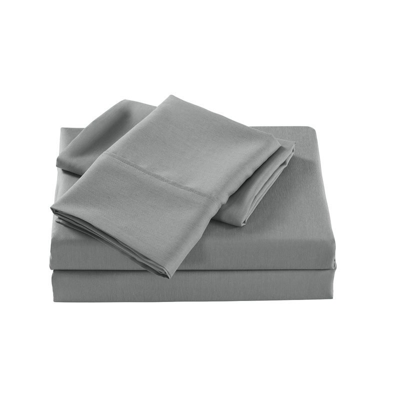 Royal Comfort 2000 Thread Count Bamboo Cooling Sheet Set Ultra Soft Bedding – Single – Mid Grey